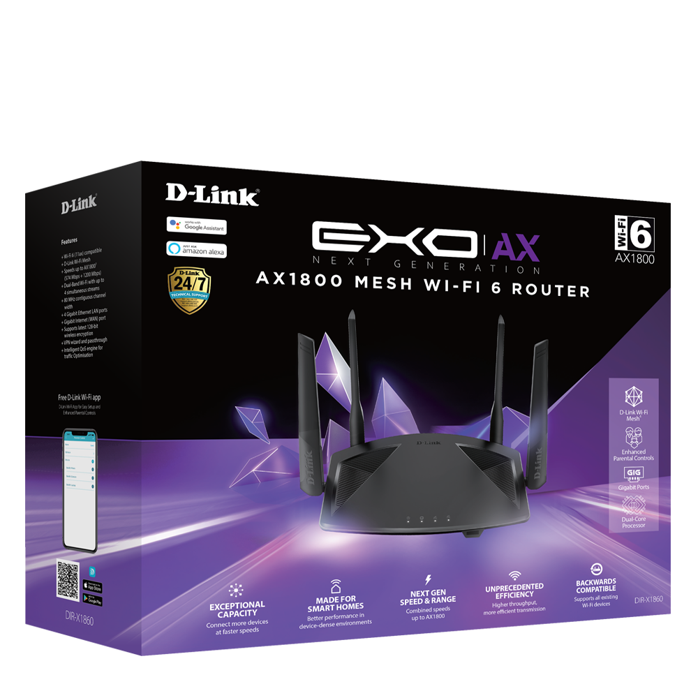 EXO AX AX1800 Mesh Wi-Fi 6 Router