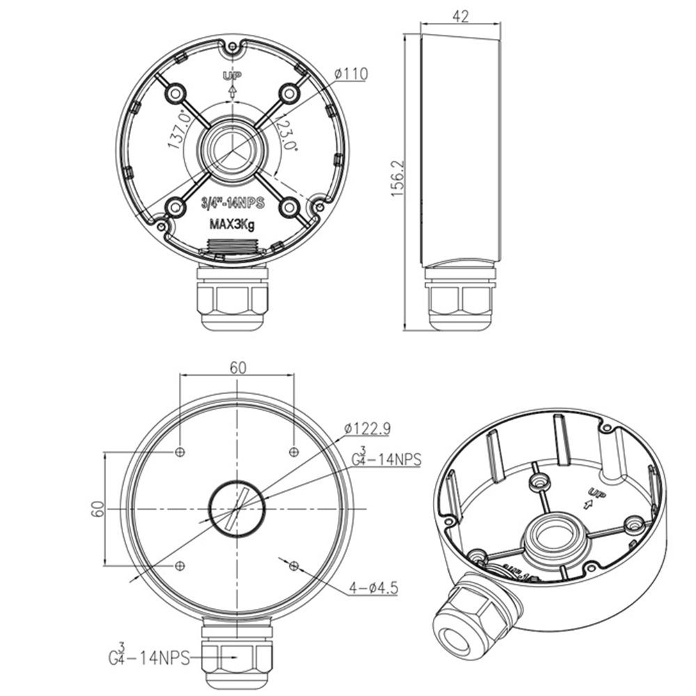 Junction Box for camera
