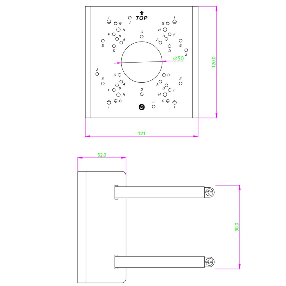 Pole mount for cameras